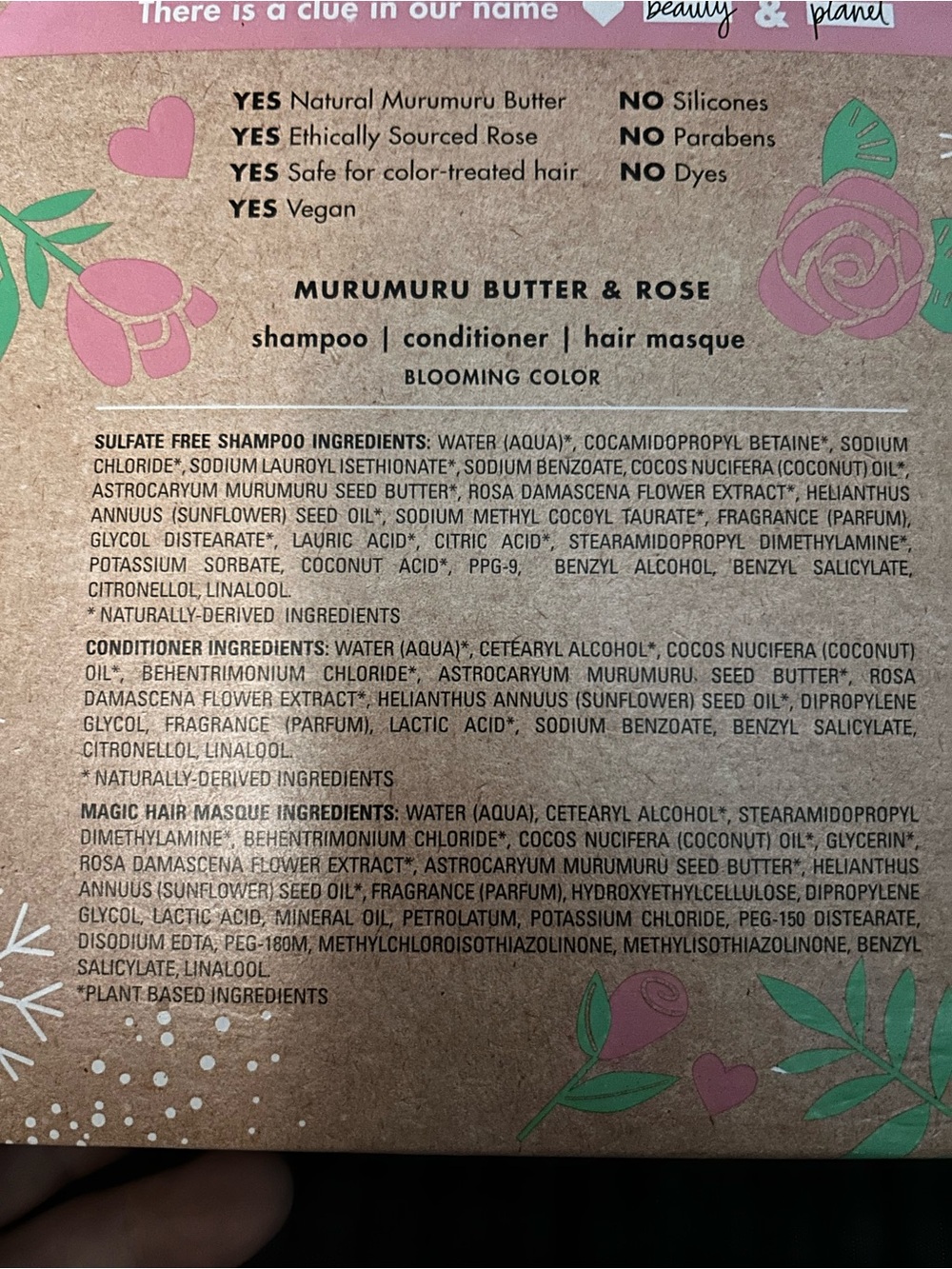 Murumuru Butter & Rose Shampoo & Conditioner Set by Love Beauty and Planet - Picture 4 of 5